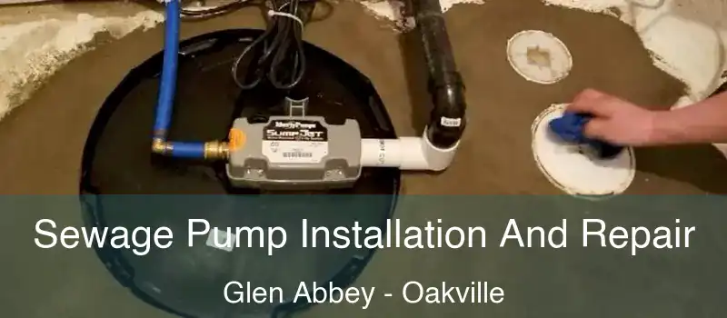  Sewage Pump Installation And Repair Glen Abbey - Oakville